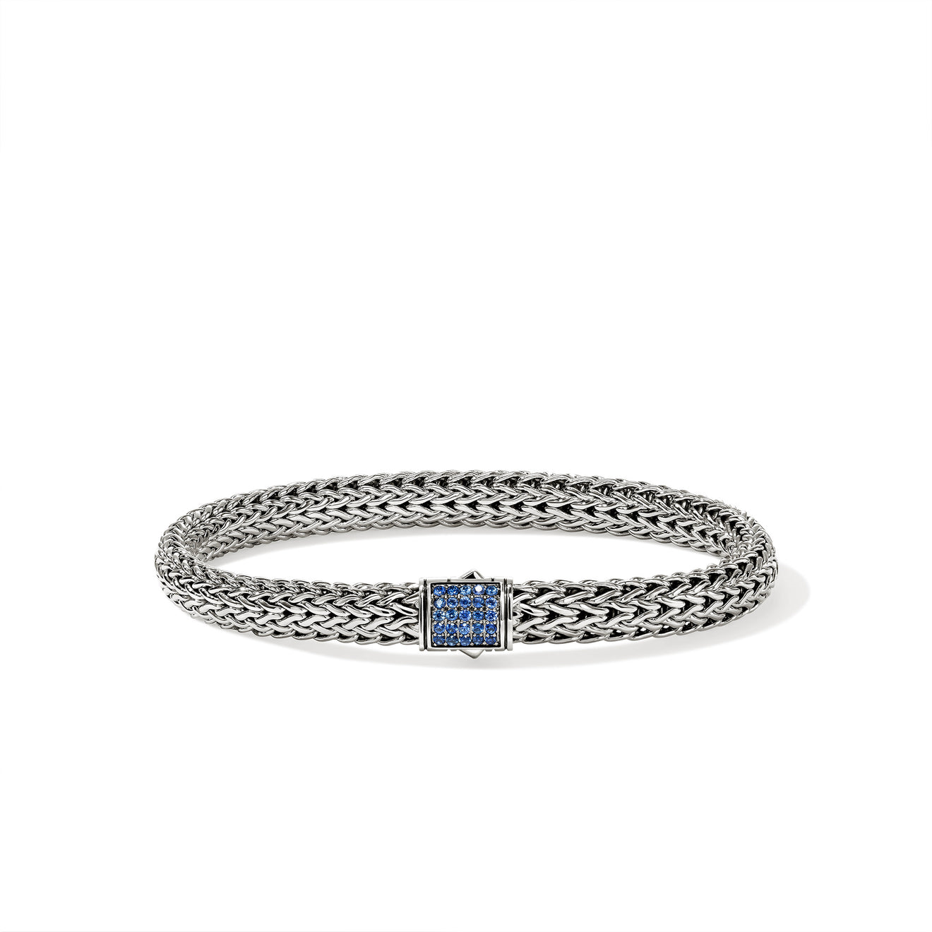 Icon Silver Small Bracelet with Blue Sapphire Sz M by John Hardy