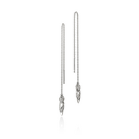 Naga Silver 0.12cttw Diamond Pave Drop Earrings by John Hardy