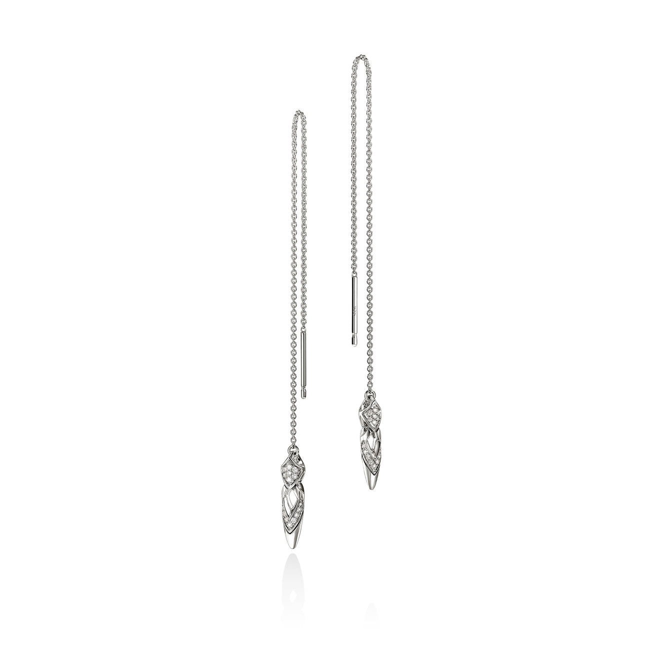 Naga Silver 0.12cttw Diamond Pave Drop Earrings by John Hardy