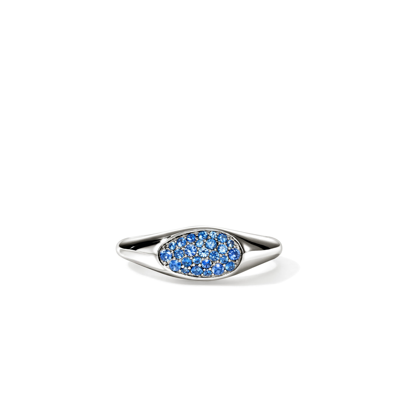 Pebble Silver Small Ring with Blue Sapphire Sz 6 by John Hardy