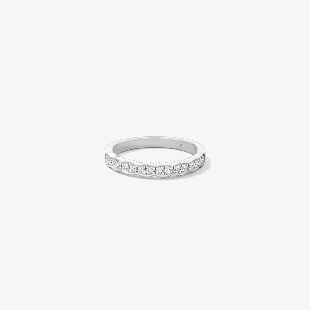 18K White Gold 0.22cttw VS G-H  Lorelei Floral Diamond Band by Hearts on Fire