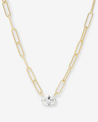 Hello Gorgeous 18K Yellow Gold Plated Simulated Diamond Samantha Chain Necklace