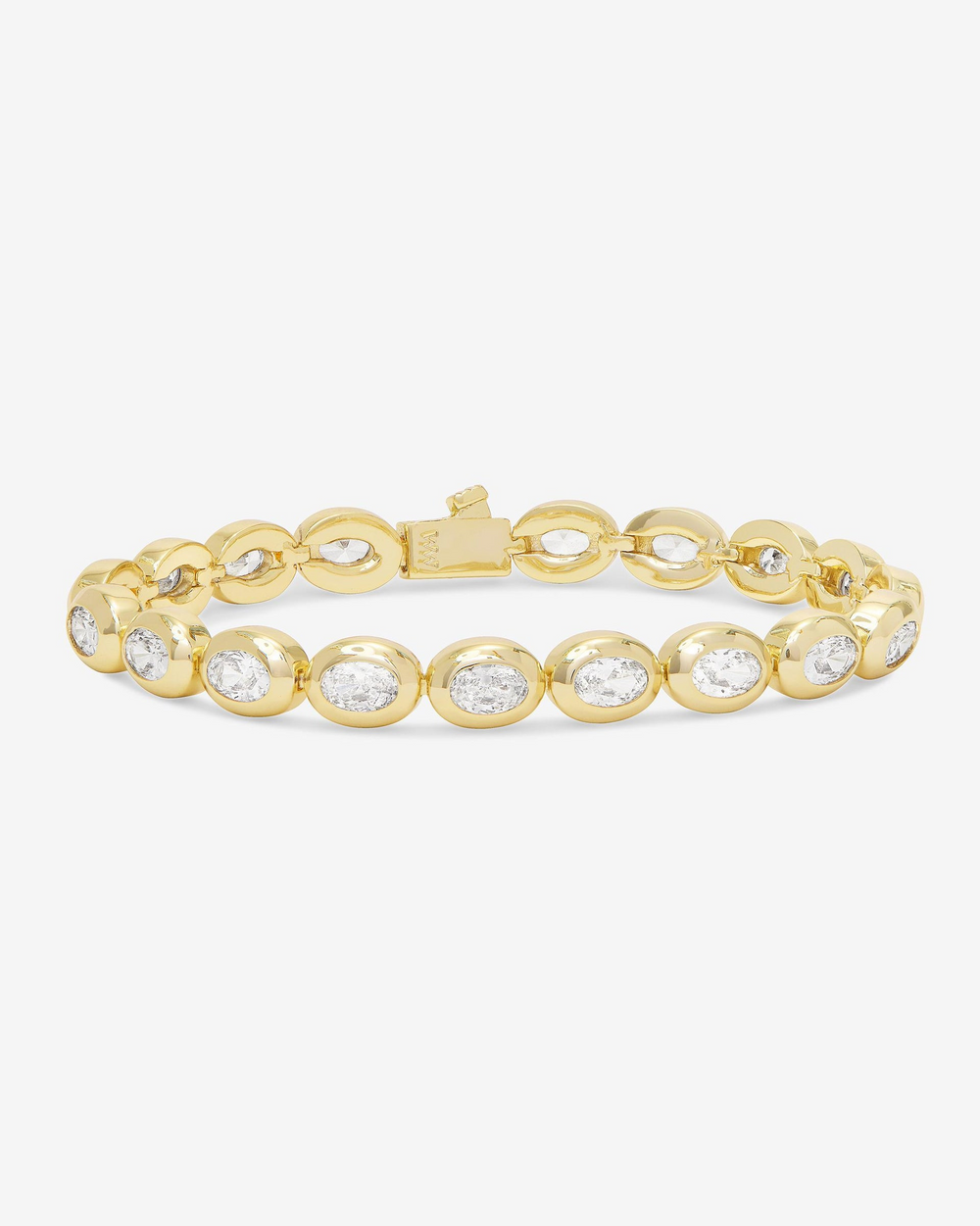 She's A Boss 18K Yellow Gold Plated Tennis Bracelet 6.5"