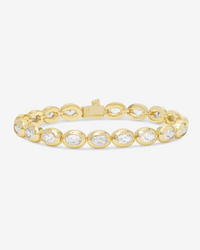 She's A Boss 18K Yellow Gold Plated Tennis Bracelet 6.5"
