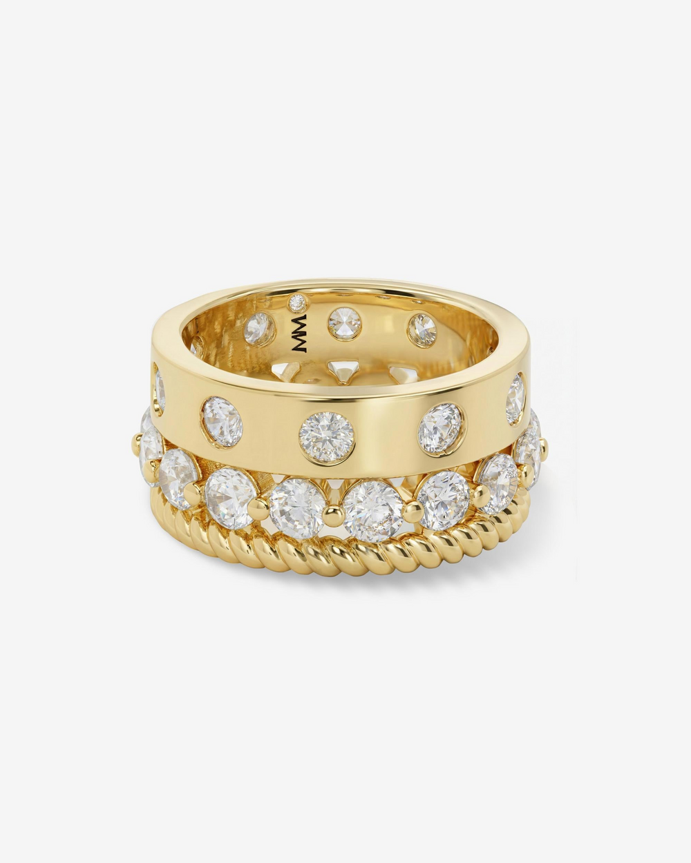 Ashley Venice 18K Yellow Gold Plated Simulated Diamond Ring Sz 7