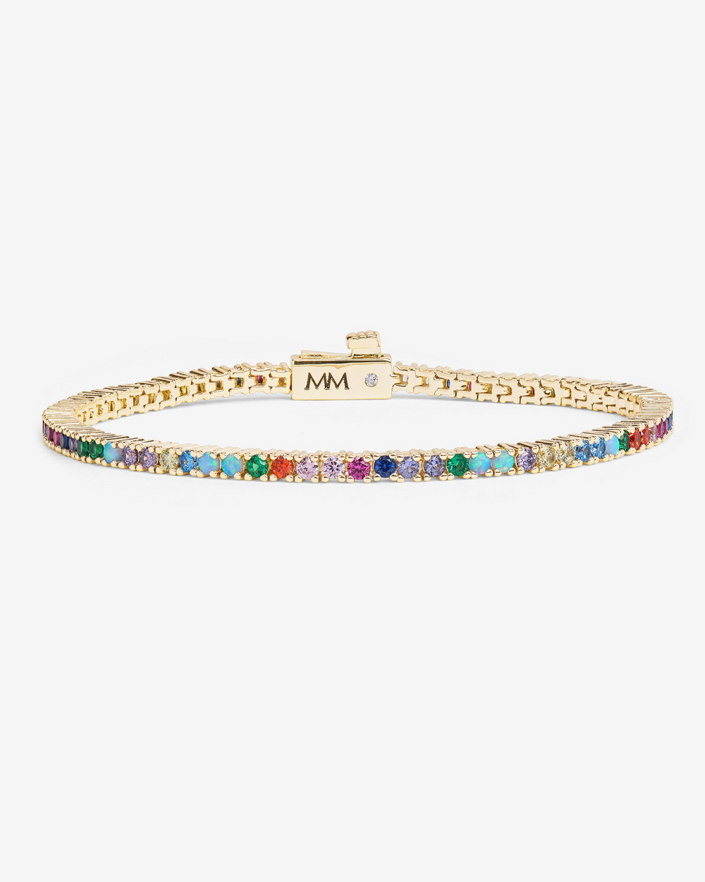 Baby Heiress 18K Yellow Gold Plated Simulated Colored Stone Bracelet
