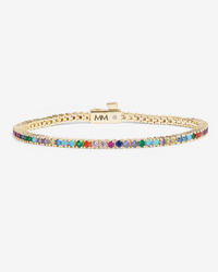 Baby Heiress 18K Yellow Gold Plated Simulated Colored Stone Bracelet