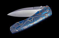 Titanium Knife, Anodize & Color-Laser Engraved, Stainless Steel Blade by William Henry