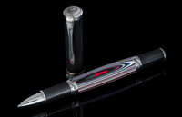 Rollerball Pen Featuring Fordite, Carbon Fiber, & Titanium by William Henry