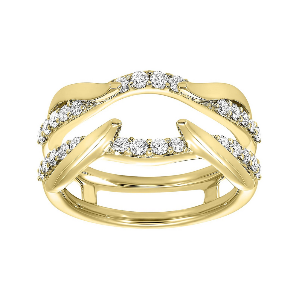 14K Yellow Gold 0.50cttw SI H-I  Diamond Insert Ring