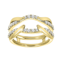 14K Yellow Gold 0.50cttw SI H-I  Diamond Insert Ring