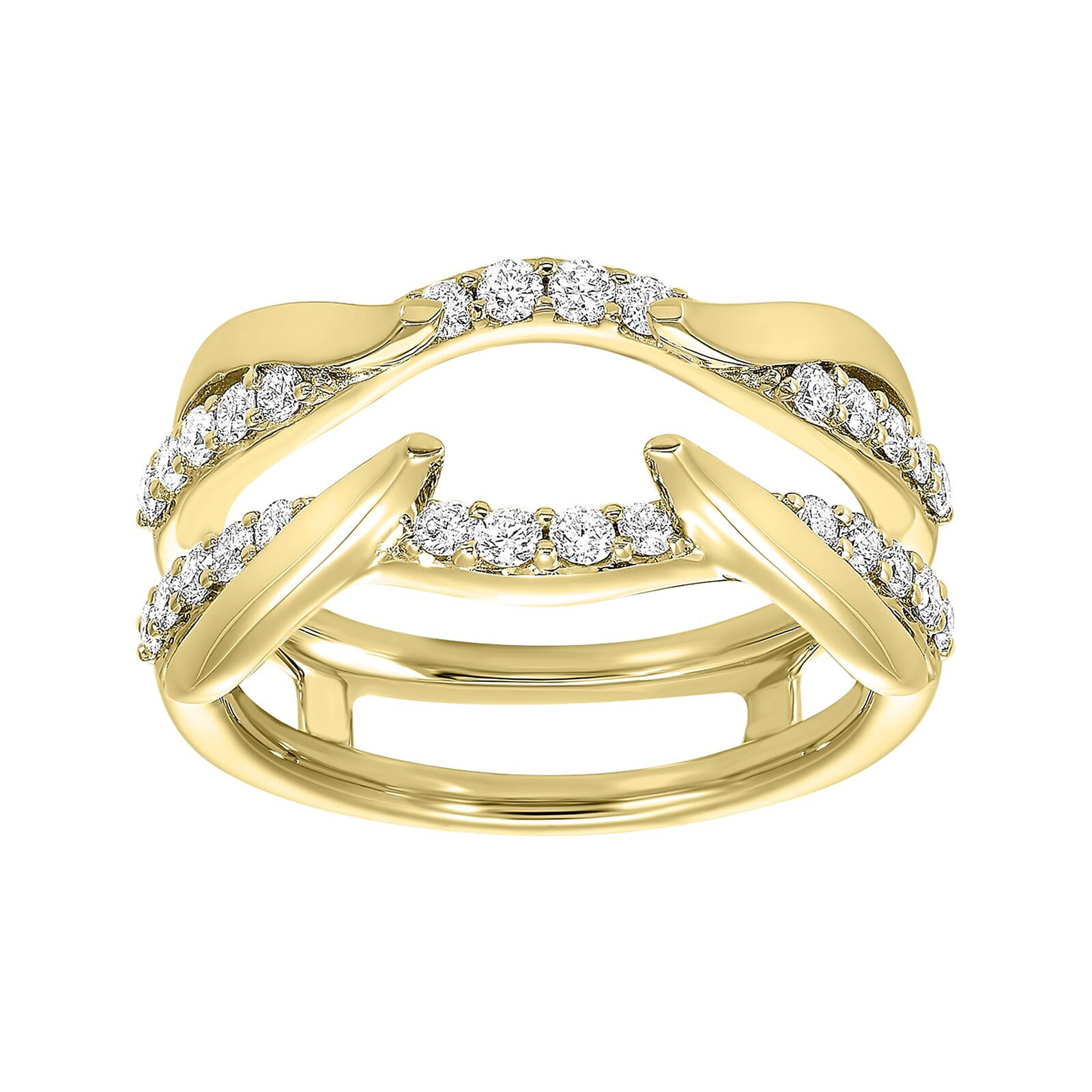 14K Yellow Gold 0.50cttw SI H-I  Diamond Insert Ring