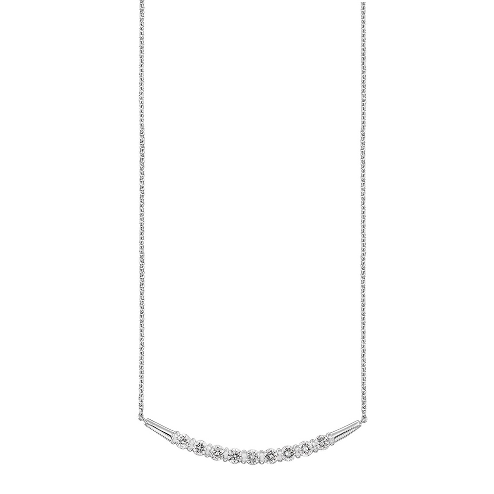 14K White Gold 0.75cttw SI H-I Diamond Necklace