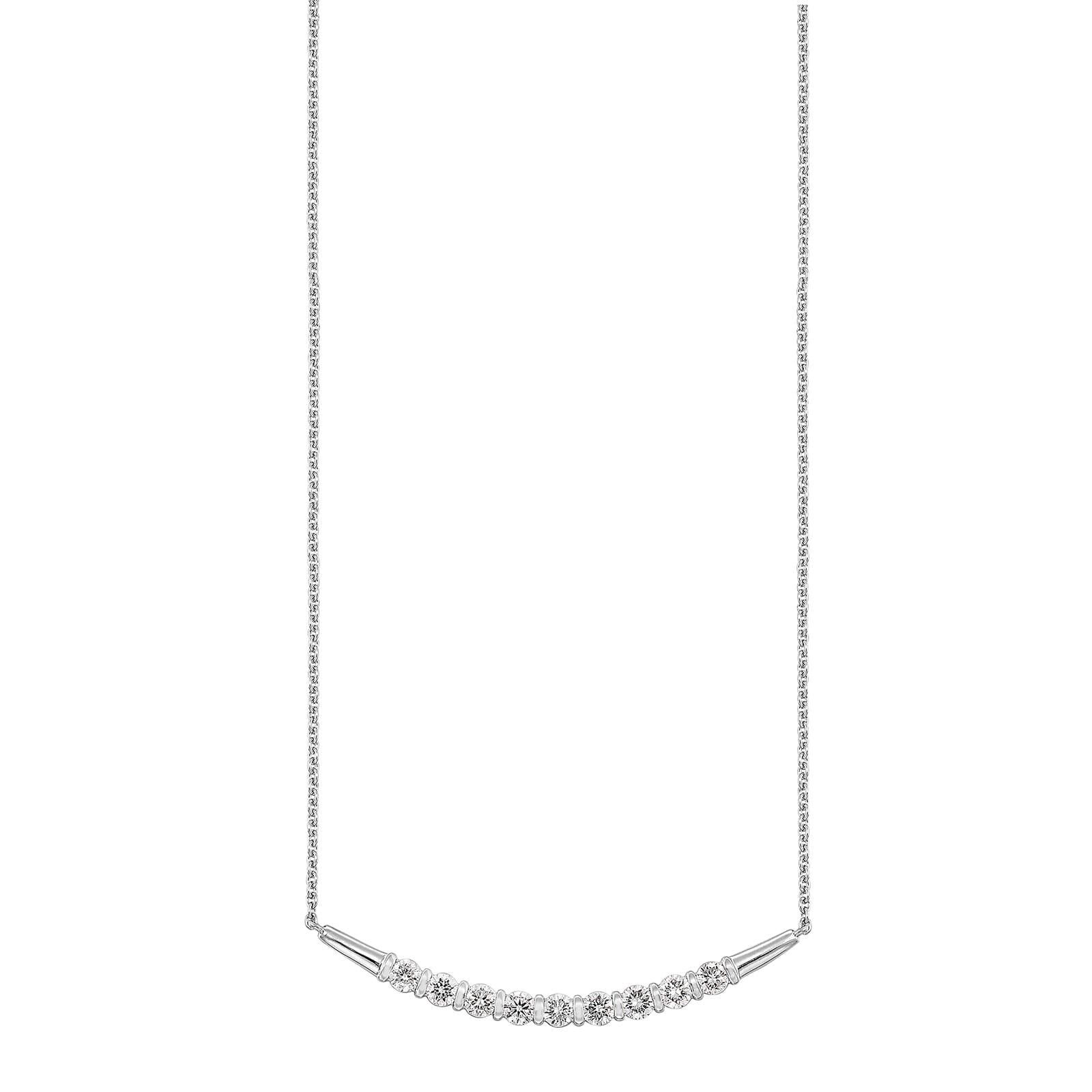 14K White Gold 0.75cttw SI H-I Diamond Necklace