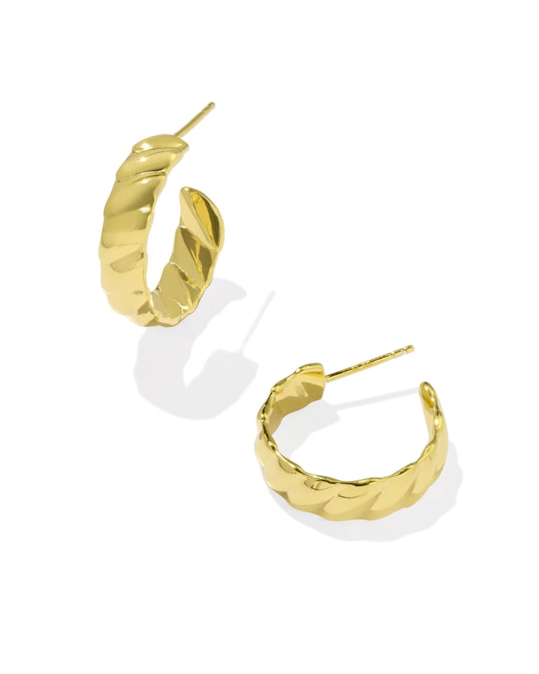 Tyler 18K Gold Vermeil Wide Small Hoop Earrings by Kendra Scott