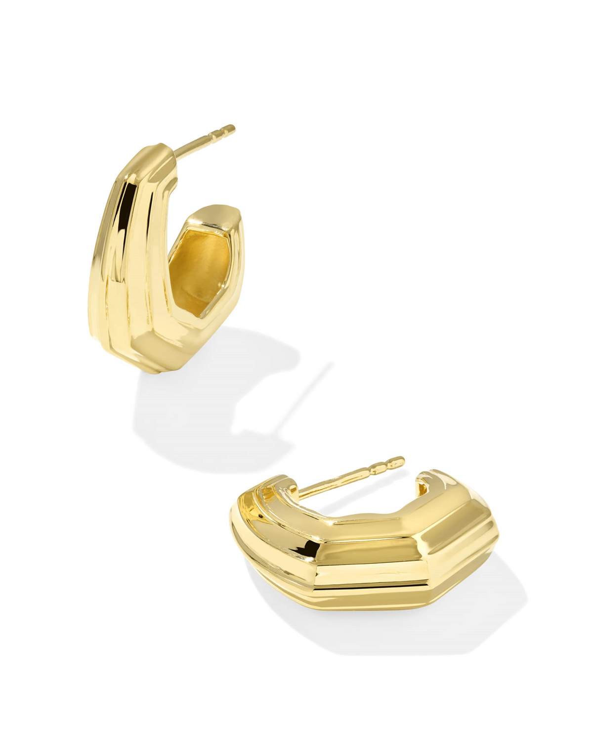 Davie Ridged 18K Gold Vermeil Huggie Earrings by Kendra Scott