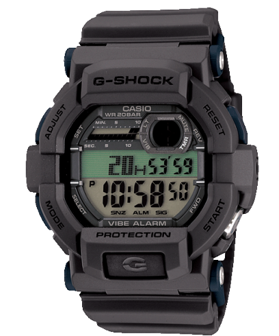 Black Watch with Vibrating/Tone/Flashing Light Timer by G-Shock