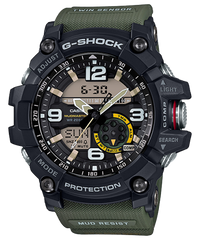 Twin Sensor Mudmaster Watch with Green Band by G-Shock