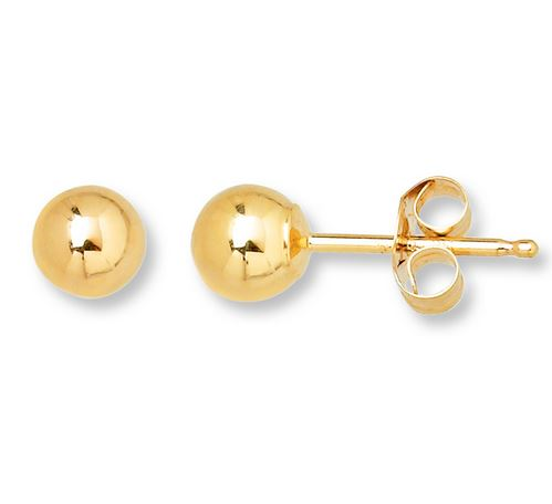 Estate 14K Gold Ball Post Stud Earrings