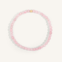 Rose Quartz Gemstone Bead Bracelet-4mm by Dee Berkley