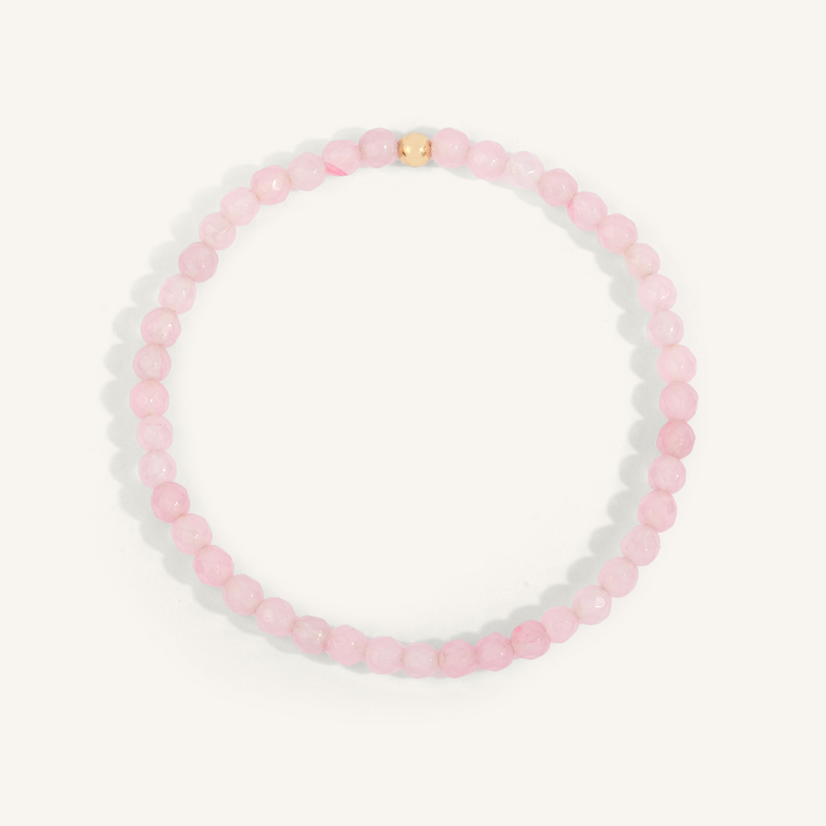 Rose Quartz Gemstone Bead Bracelet-4mm by Dee Berkley