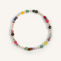 Mixed Gemstone & Sterling Silver Journey Bead Bracelet 3mm by Dee Berkley