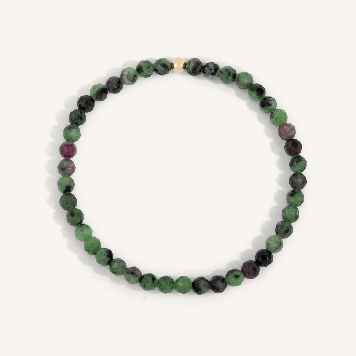 Ruby Fuchsite Gemstone Bead Bracelet 4mm by Dee Berkley