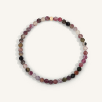 Tourmaline October Birthstone Bead Bracelet 4mm by Dee Berkley