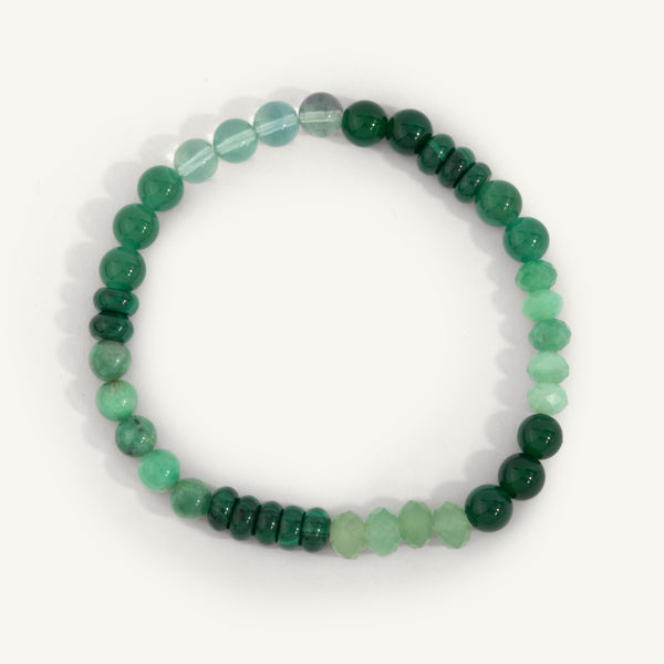 Kauai Green Beach Candy Bracelet 6mm 7" by Dee Berkley