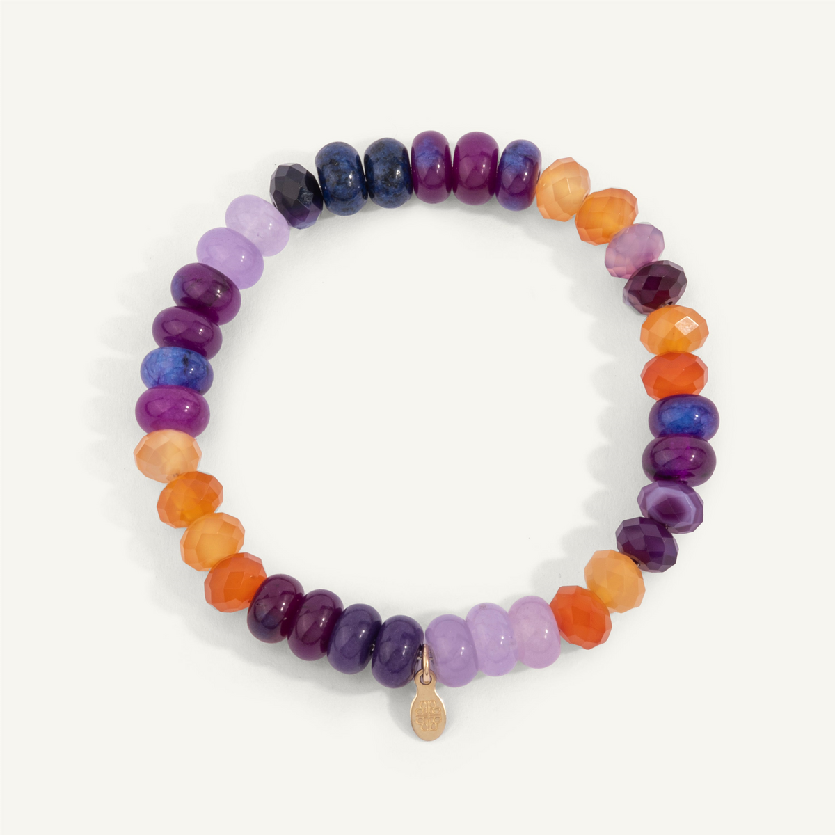 Orange & Purple Golden Hour Bracelet 8mm 7" by Dee Berkley