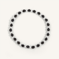 Sapphire & Sterling Silver Harmony Gemstone Bead Bracelet 4mm 7" by Dee Berkley
