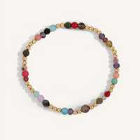 Mixed Gemstone & 14K Gold Filled Journey Bead Bracelet 3mm 7" by Dee Berkley