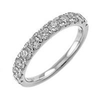 14K White Gold 1.00ct Lab Grown Diamond Wedding Band
