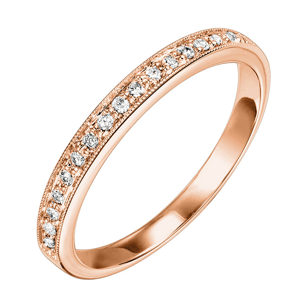 14K Rose Gold 0.12cttw Diamond Band
