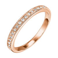 14K Rose Gold 0.12cttw Diamond Band