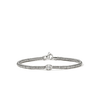 JH Lovestruck Heishi Silver Station Bracelet with 0.50cttw Oval LAB GROWN Diamonds Sz M by John Hardy