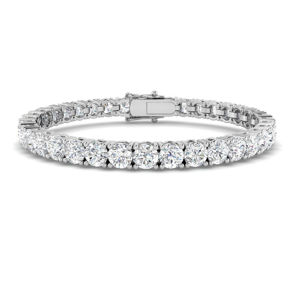 14K White Gold 17.06cttw VVS DE LAB GROWN Diamond Tennis Bracelet 7"