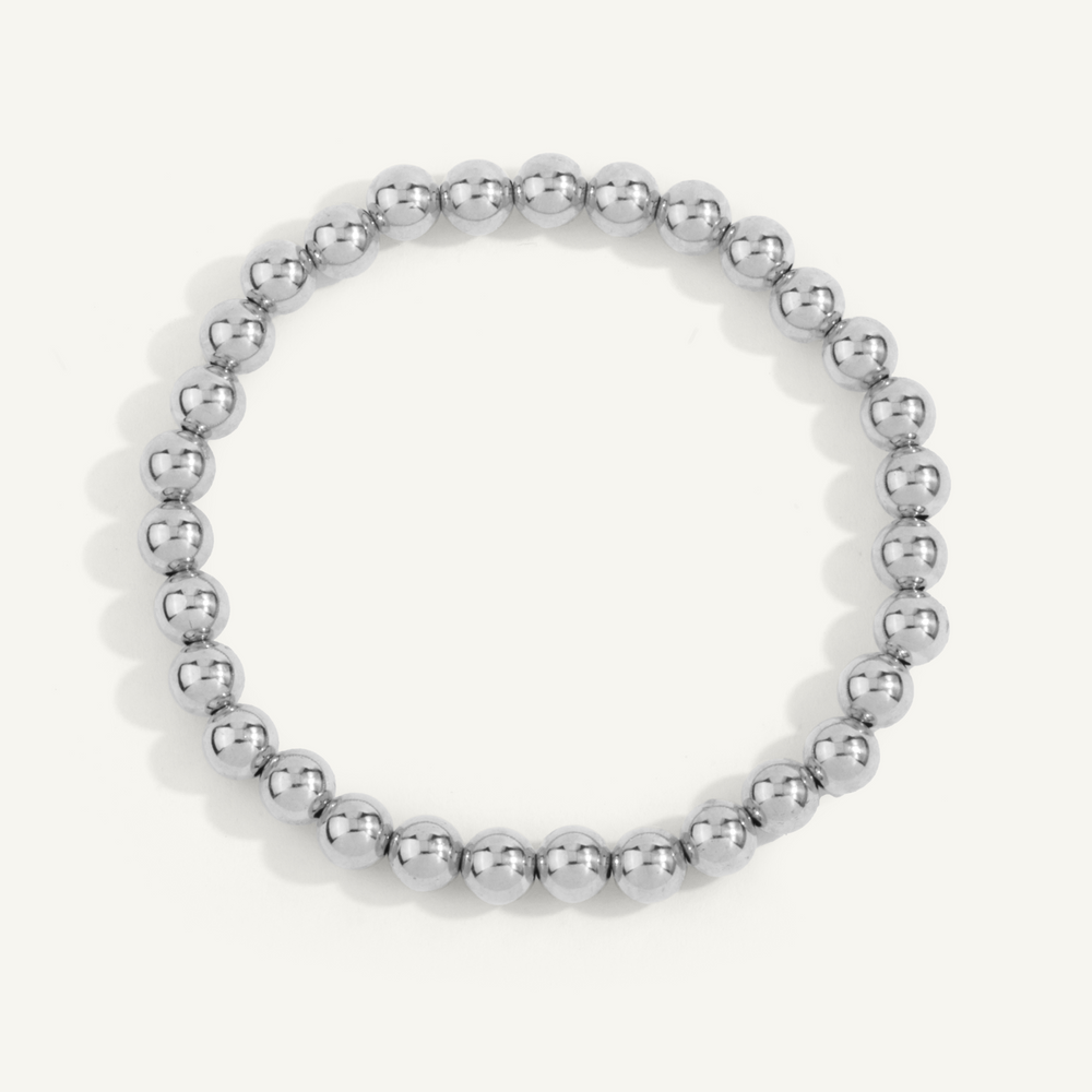6mm Sterling Silver Beaded Bracelet by Dee Berkley