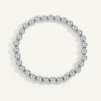 6mm Sterling Silver Beaded Bracelet by Dee Berkley