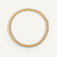 Shine Bright 4mm Gold Filled Beaded Bracelet 7" by Dee Berkley