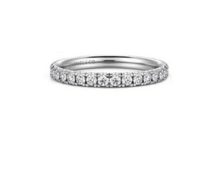 14K White Gold 0.39cttw SI2 G-H Diamond Matching Wedding Band by Gabriel