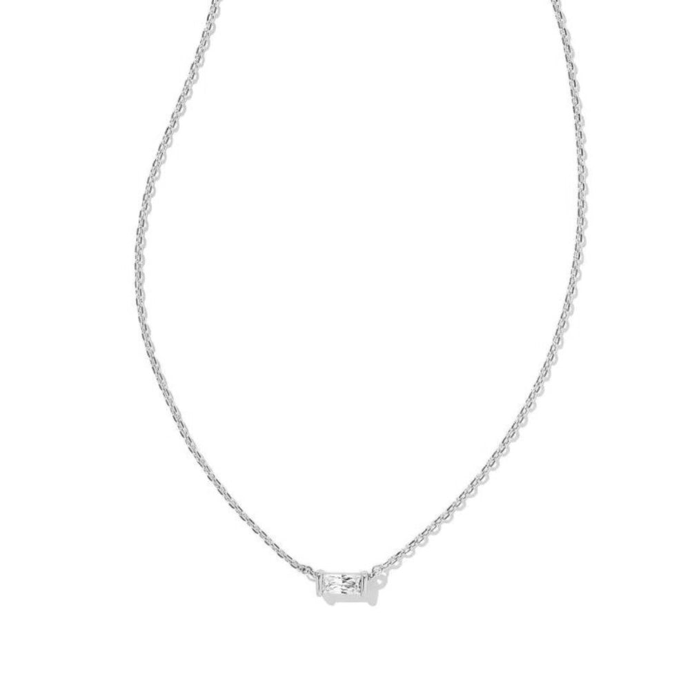 Juliette Silver Plated Necklace White Crystal by Kendra Scott