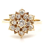 Estate Diamond Flower Ring