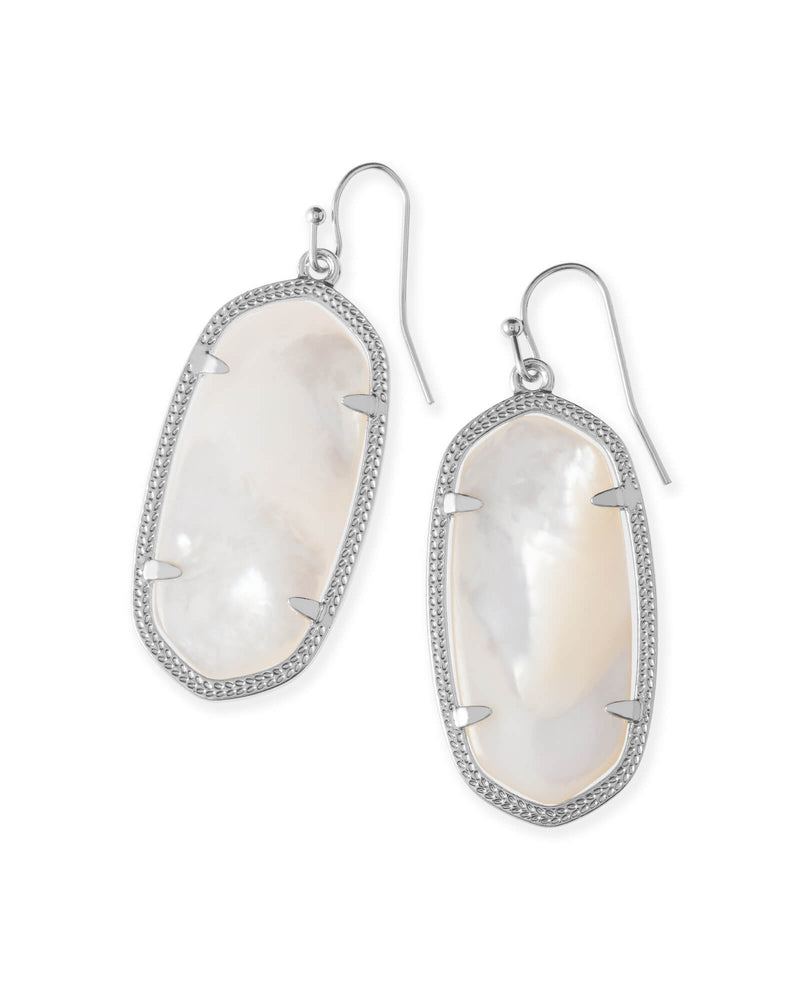 Elle Silver Drop Earrings In Ivory Pearl by Kendra Scott