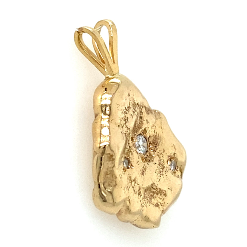 Estate Diamond Nugget Pendant