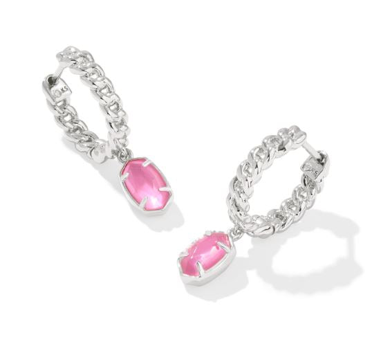 Emilie Silver Azalea Illusion Huggie Earrings by Kendra Scott