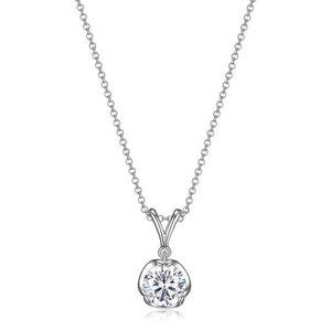 Sterling Silver Cubic Zirconia Necklace by ELLE