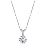 Sterling Silver Cubic Zirconia Necklace by ELLE