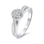 Round Diamond Engagement Ring with Twist Band