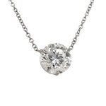 14K White Gold  5.31ct H I1+ Carter's Precision Cut Diamond Pendant